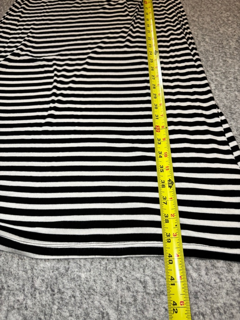 Caslon Women’s Striped Maxi Skirt Small Black White Strapless Dress - Picture 7 of 8
